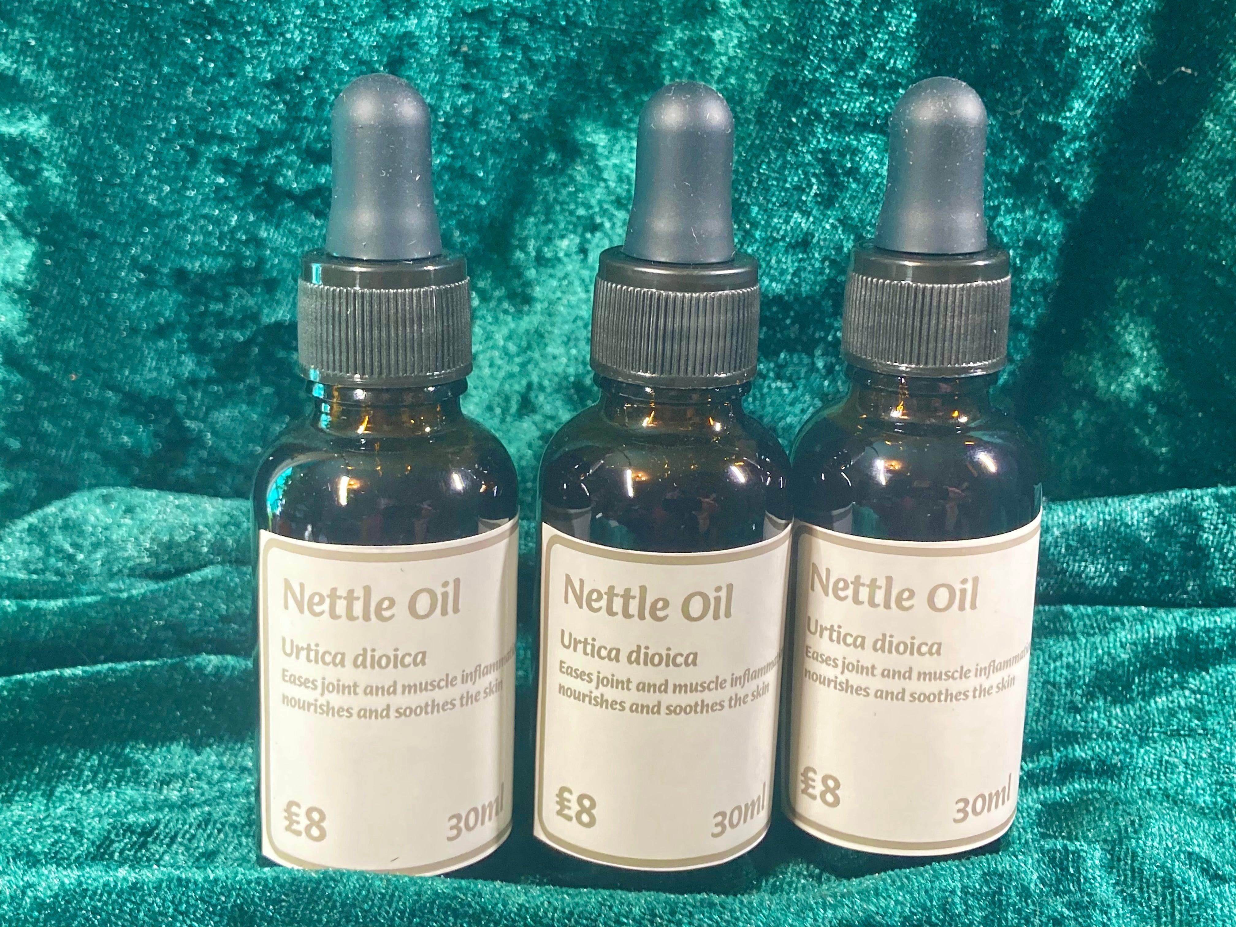 Handcrafted Nettle Oil -High Potency Infusion in Organic Sunflower Oil