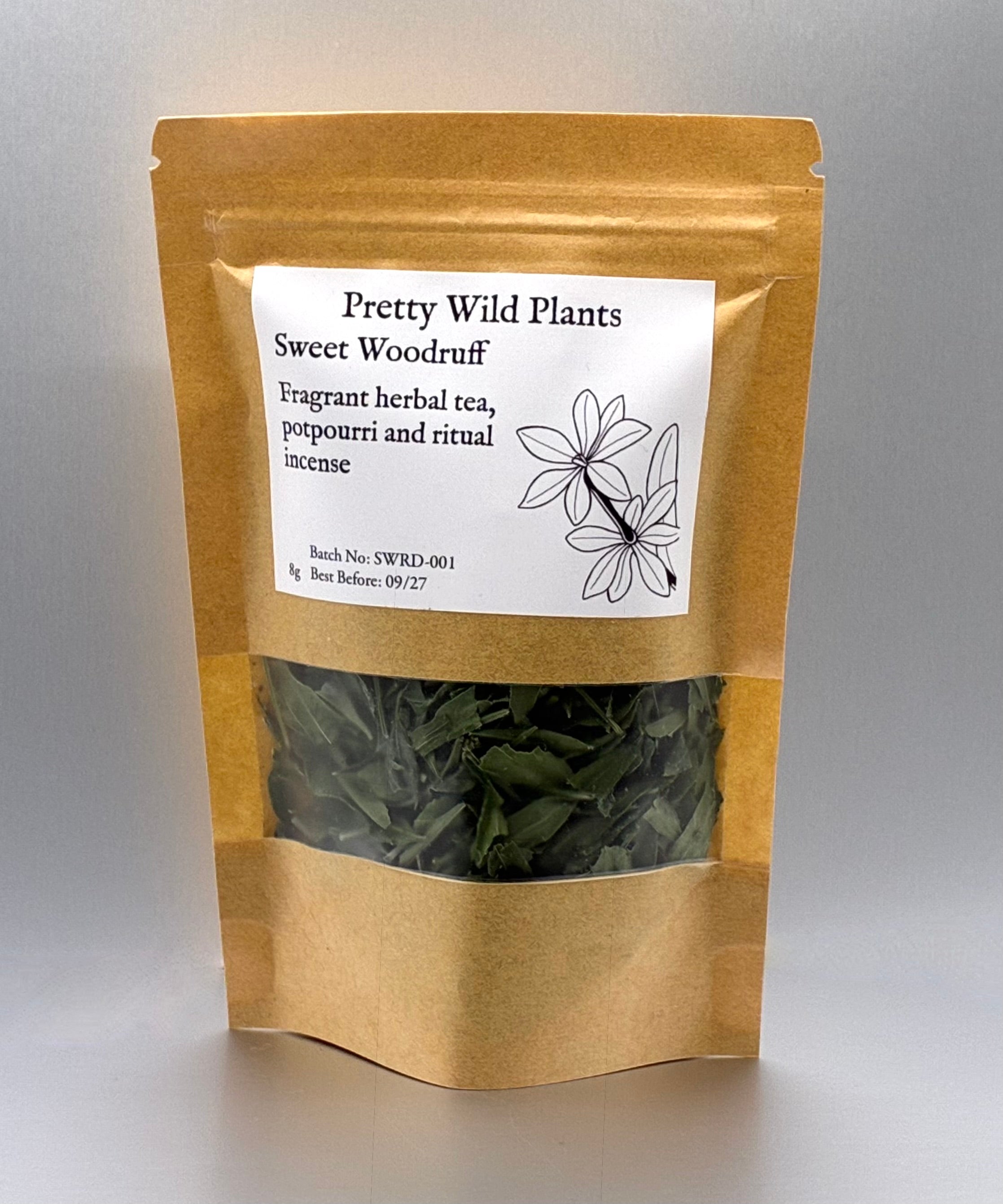 Sweet Woodruff (Galium odoratum).  Fragrant Herb for Tea, Charm & Incense